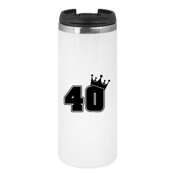 40 - Thermobecher - Weiß - Vorne