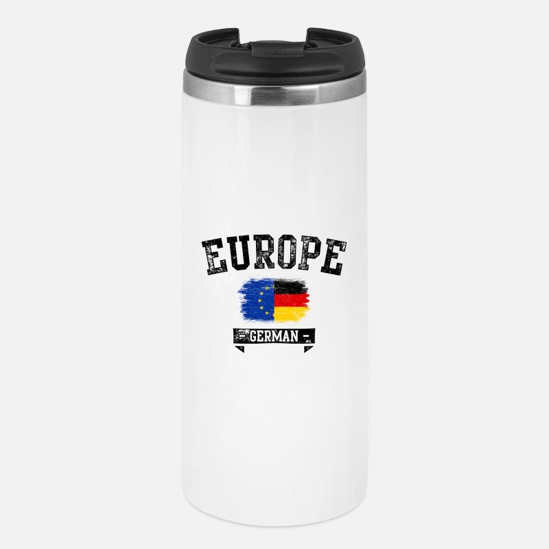 EU Germany Flag Brush Blend - Thermal Cup - white