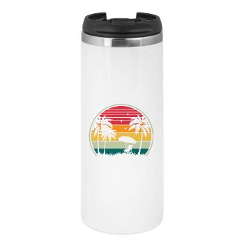 Retro Beach Sunset - Thermobecher - Weiß - Vorne