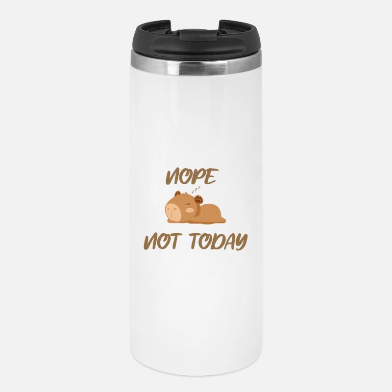 Nope not today capybara - Thermal Cup - white