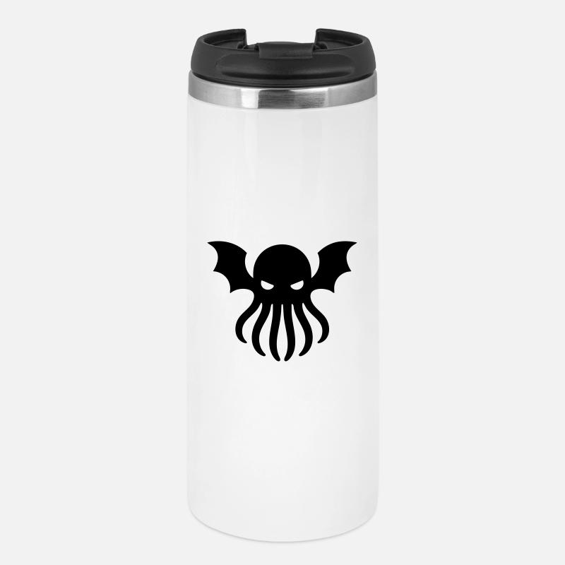 Geometric Cthulhu – Monochrome Symbol - Thermal Cup - white