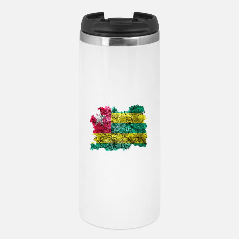 Togo Drapeau Vintage - Mug isotherme - blanc