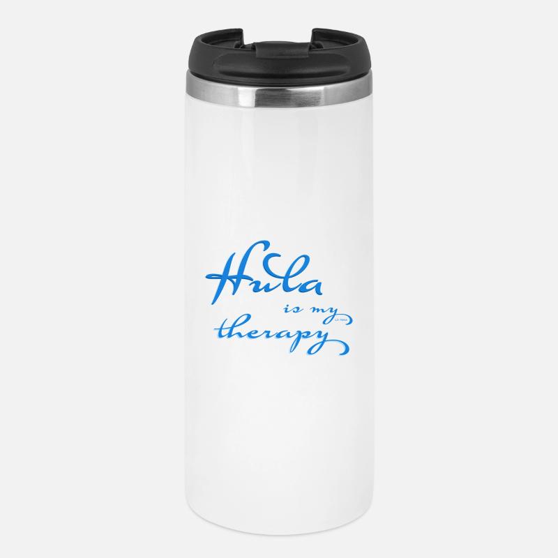 Hula is my therapy - Thermobecher - Weiß