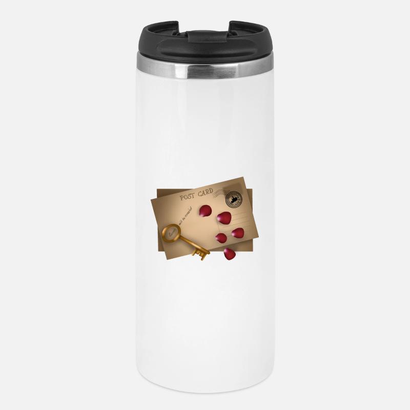 Post Card: Secrets will be released - Thermal Cup - white