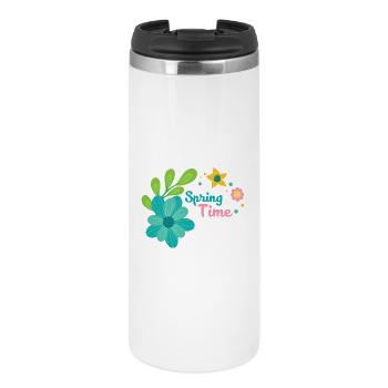 Spring Time Frühlingsshirt für die ganze Familie - Thermobecher - Weiß - Vorne