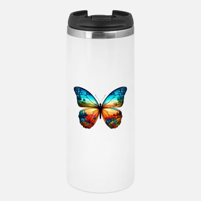 Butterfly - Thermal Cup - white