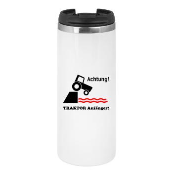 Traktor Anfaenger - Thermobecher - Weiß - Vorne