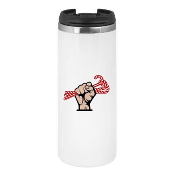 Je veux des bonbons, révolutionnaire, slogan et design en sucre - Mug isotherme - blanc - Devant