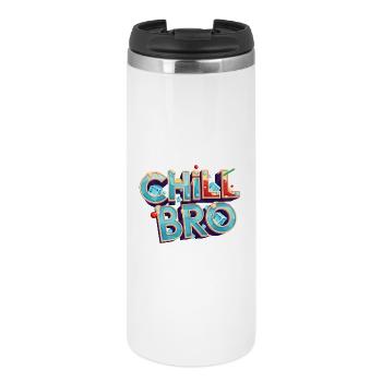 Chill Bro Cocktail Lettering - Thermal Cup - white - Front