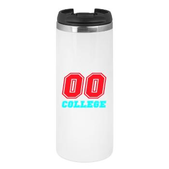 00 College Neon-Emblem - Thermobecher - Weiß - Vorne