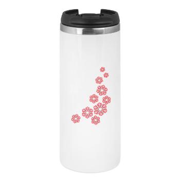 flocons de neige - Mug isotherme - blanc - Devant