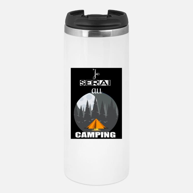 Night camping in the forest - Thermal Cup - white