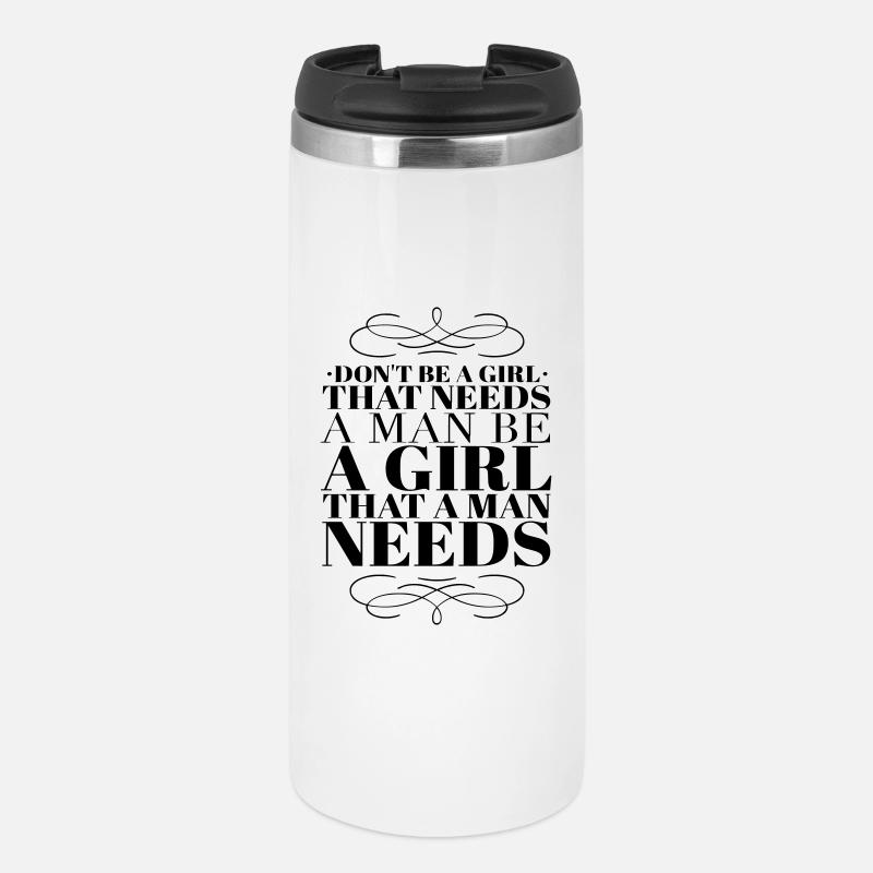 Citation d’autonomisation indépendante des filles - Mug isotherme - blanc