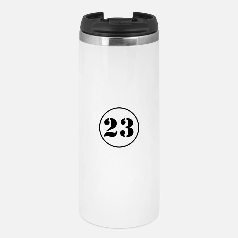 NUMMER 23 Dreiundzwanzig Geburtstag Geschenk - Thermobecher - Weiß
