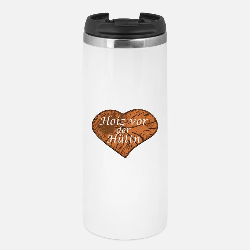 Bois de Hoiz devant la cabane, cadeau, disant - Mug isotherme - blanc