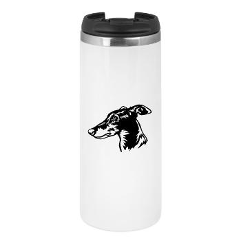 Greyhound Head - Thermal Cup - white - Front