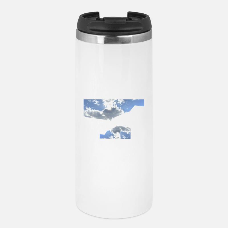 Grafische Skyline - Thermobecher - Weiß