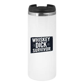 Whiskey Dick Survivor Schmutziger Humor Frech Drec - Thermobecher - Weiß - Vorne
