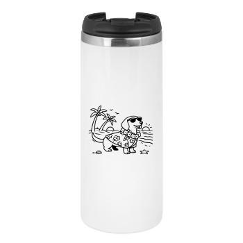 Hawaii vacation dachshund vacation mode with dog - Thermal Cup - white - Front