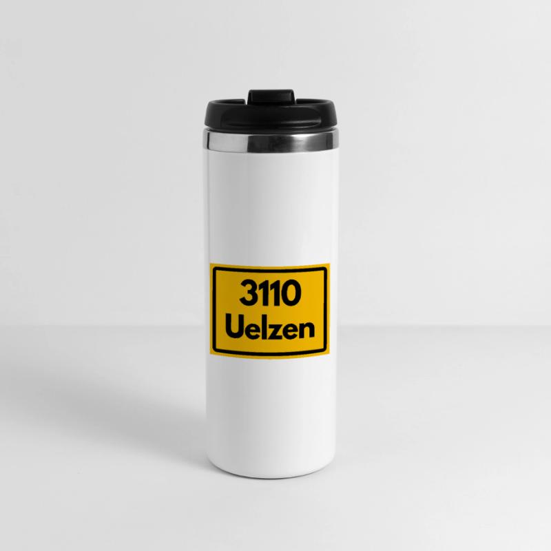 OLD POSTCODE ZIP CODE 3110 UELZEN HUNDERTWASSER Thermal Cup