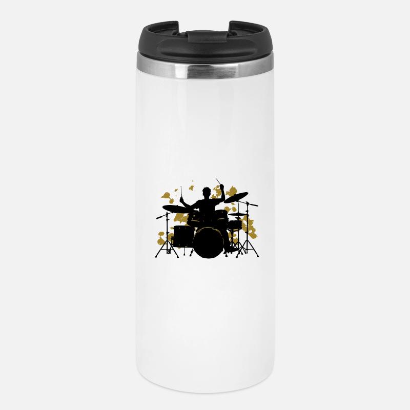 Drummer Drum Gift for Drummer - Thermal Cup - white