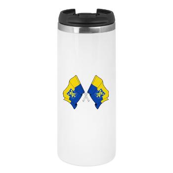 Drapeaux croisés de Zandvoort - Mug isotherme - blanc - Devant
