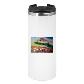 EG Toscana I Italy I Poppies I Watercolor - Thermal Cup - white - Front