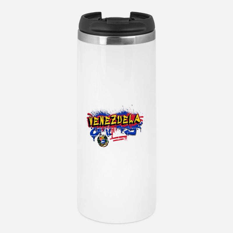 Venezuela Graffiti Flaggen Design - Thermobecher - Weiß