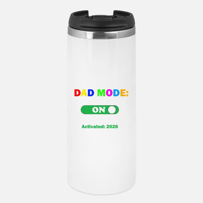 Papa-Modus: ON aktiviert 2026 – Neues Papa-Geschenk - Thermobecher - Weiß