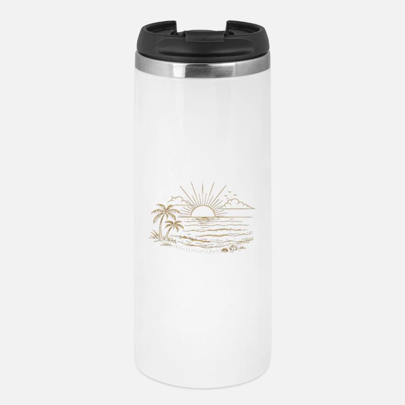 Coucher de soleil - Mug isotherme - blanc