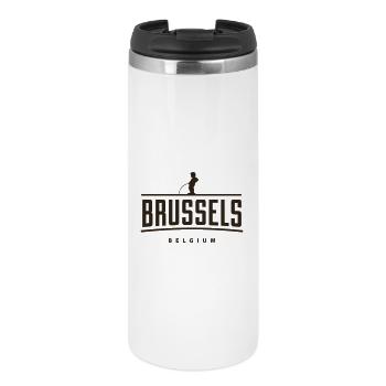Brussels Belgium Manneken Pis - Thermal Cup - white - Front