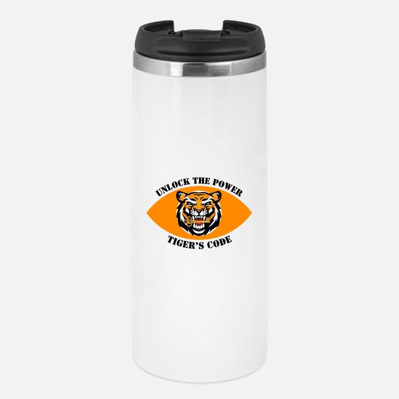 Dynamic Tiger Emblem Design - Thermal Cup - white