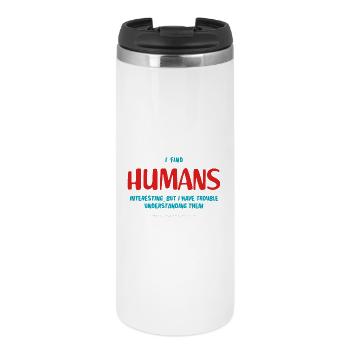Menschen - Thermobecher - Weiß - Vorne