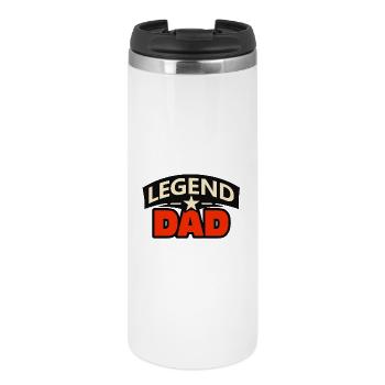 Legenden-Vater – Lustiges Vater-Design - Thermobecher - Weiß - Vorne