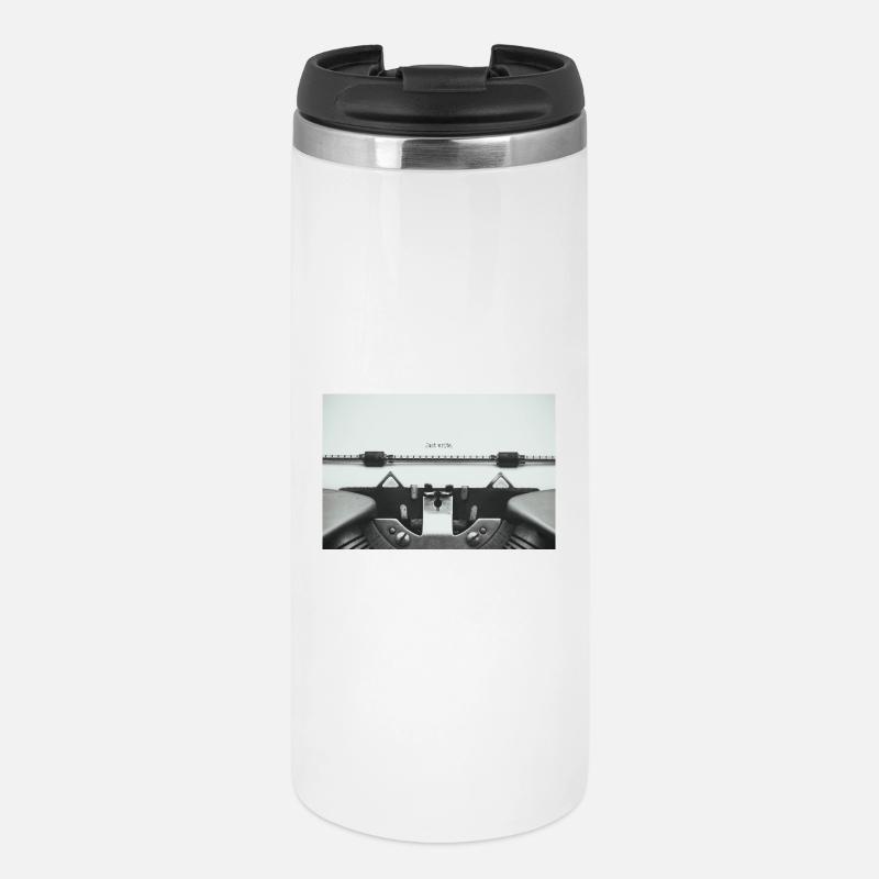 Just Write Vintage Typewriter Design - Thermal Cup - white