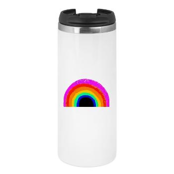 Lebendiger Regenbogenbogen - Thermobecher - Weiß - Vorne