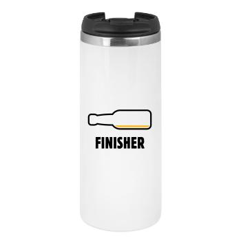 Finisher (Bier / Bierchen / Biertrinker / POS 2C) - Thermobecher - Weiß - Vorne