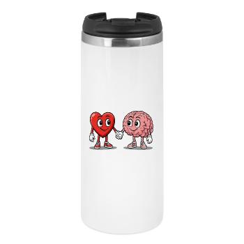 Heart and Brain Friendship - Thermal Cup - white - Front