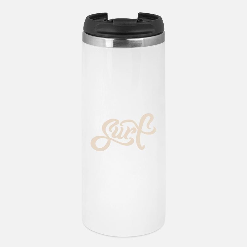 Surf Lettering - Thermobecher - Weiß