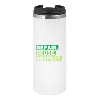 Un thème écologique avec un message - Mug isotherme - blanc - Devant