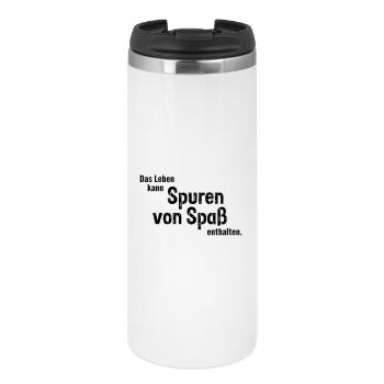 Traces de plaisir - Mug isotherme - blanc - Devant
