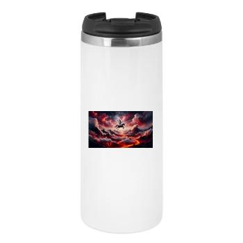 Winged Horseman on Volcano - Thermal Cup - white - Front