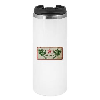 Mexiko Stier Schild - Thermobecher - Weiß - Vorne