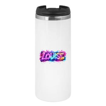 Graffiti  LOUISE Prénom cadeau idéal imprimable su - Mug isotherme - blanc - Devant