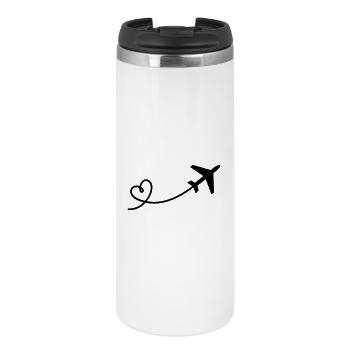 Airplane with heart - Thermal Cup - white - Front