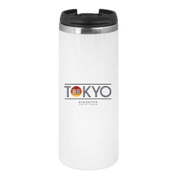 Motif Soleil Néon Tokyo - Mug isotherme - blanc - Devant