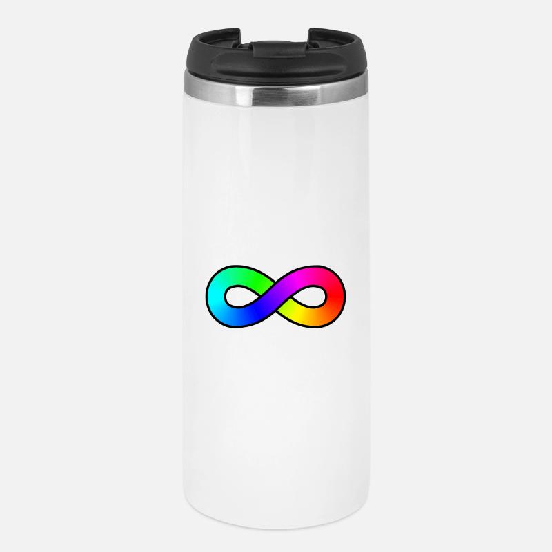 Autism Rainbow Infinity - Thermal Cup - white