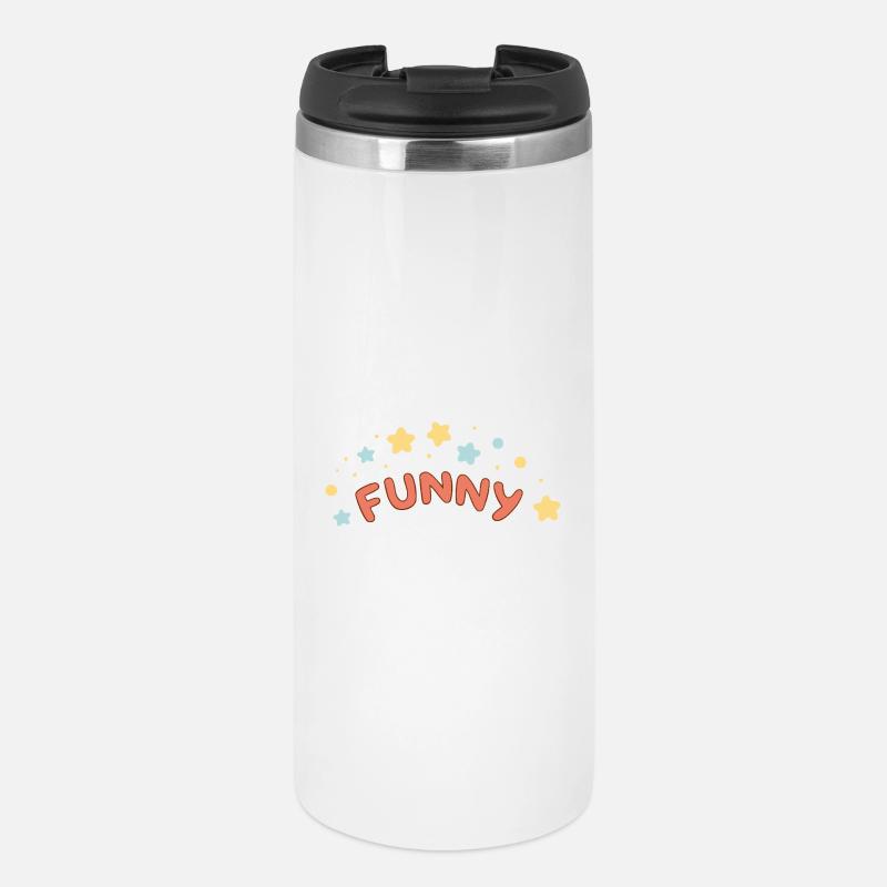 FUNNY Pastel Stars - Thermal Cup - white