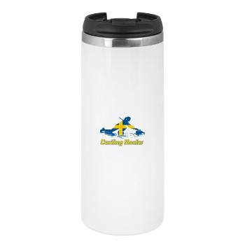 Curling Rocks Sweden Fan Merch - Thermal Cup - white - Front