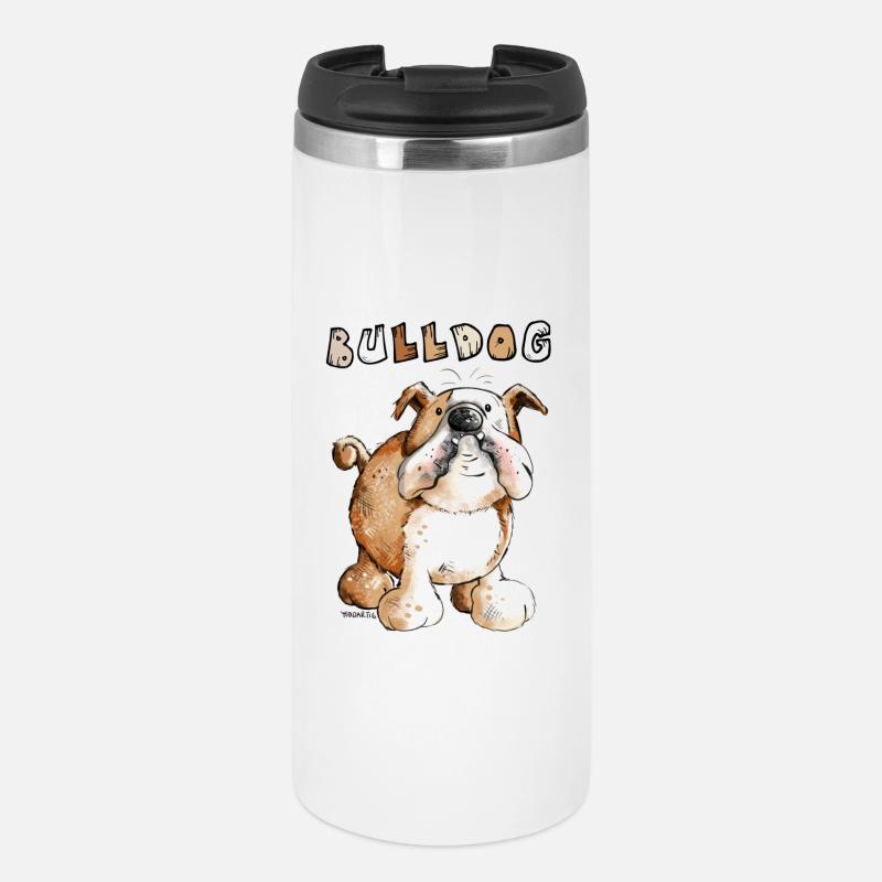 Süße Englische Bulldogge - Thermobecher - Weiß